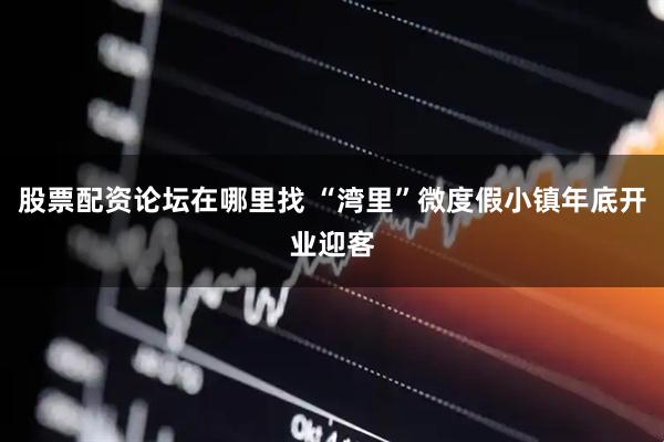 股票配资论坛在哪里找 “湾里”微度假小镇年底开业迎客